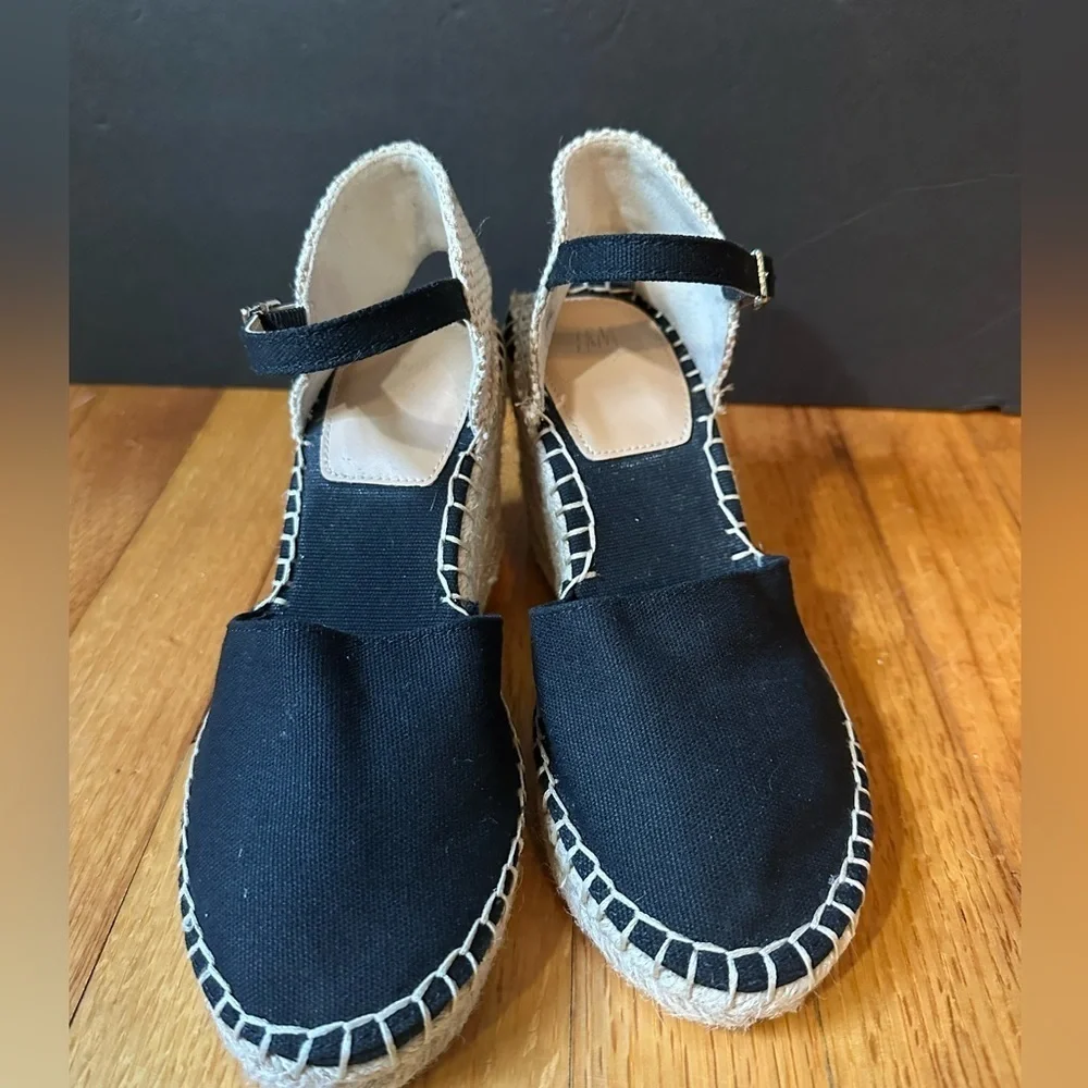 H&M Wedge /Heel Espadrilles Black Ladies Size 5